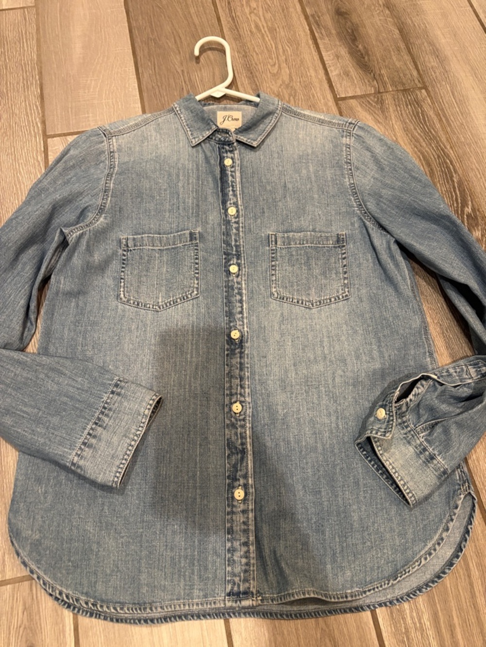 J. Crew Light Blue Denim Button-Down Shirt